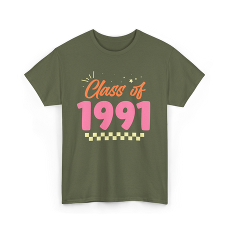 Class of 1991 Reunion Graduation T-Shirt - Military Green