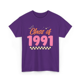 Class of 1991 Reunion Graduation T-Shirt - Purple