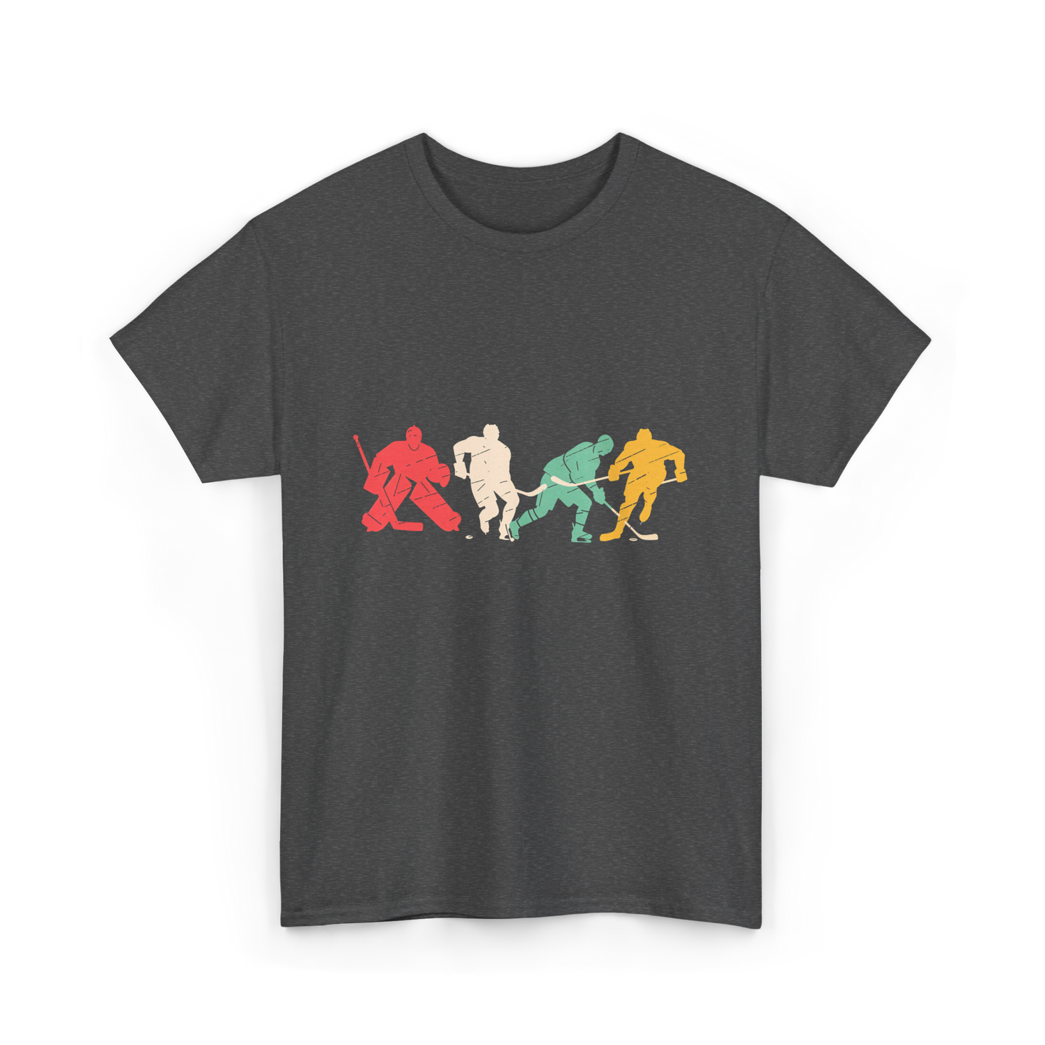 Classic Vintage Style Hockey T-Shirt - Dark Heather
