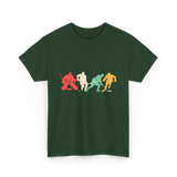 Classic Vintage Style Hockey T-Shirt - Forest Green