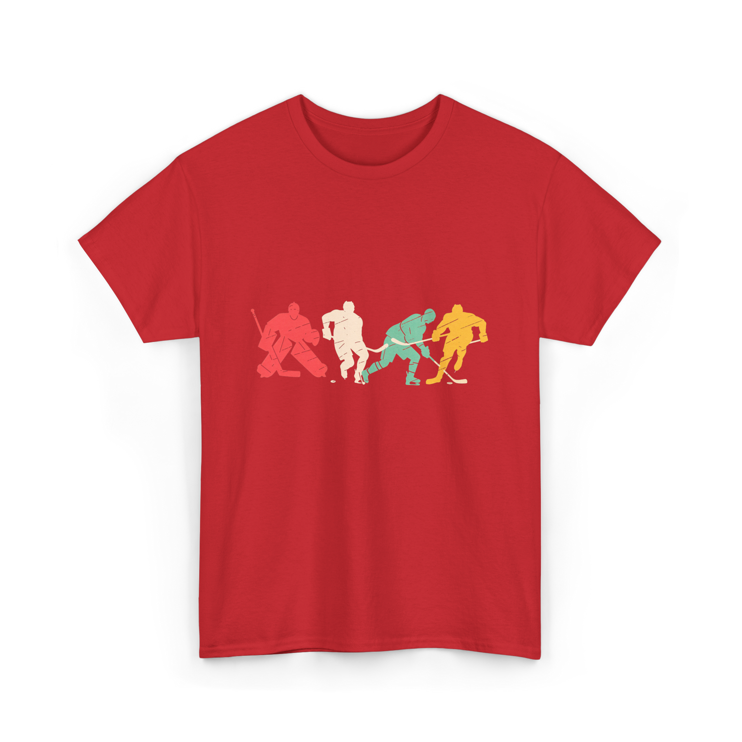 Classic Vintage Style Hockey T-Shirt - Red