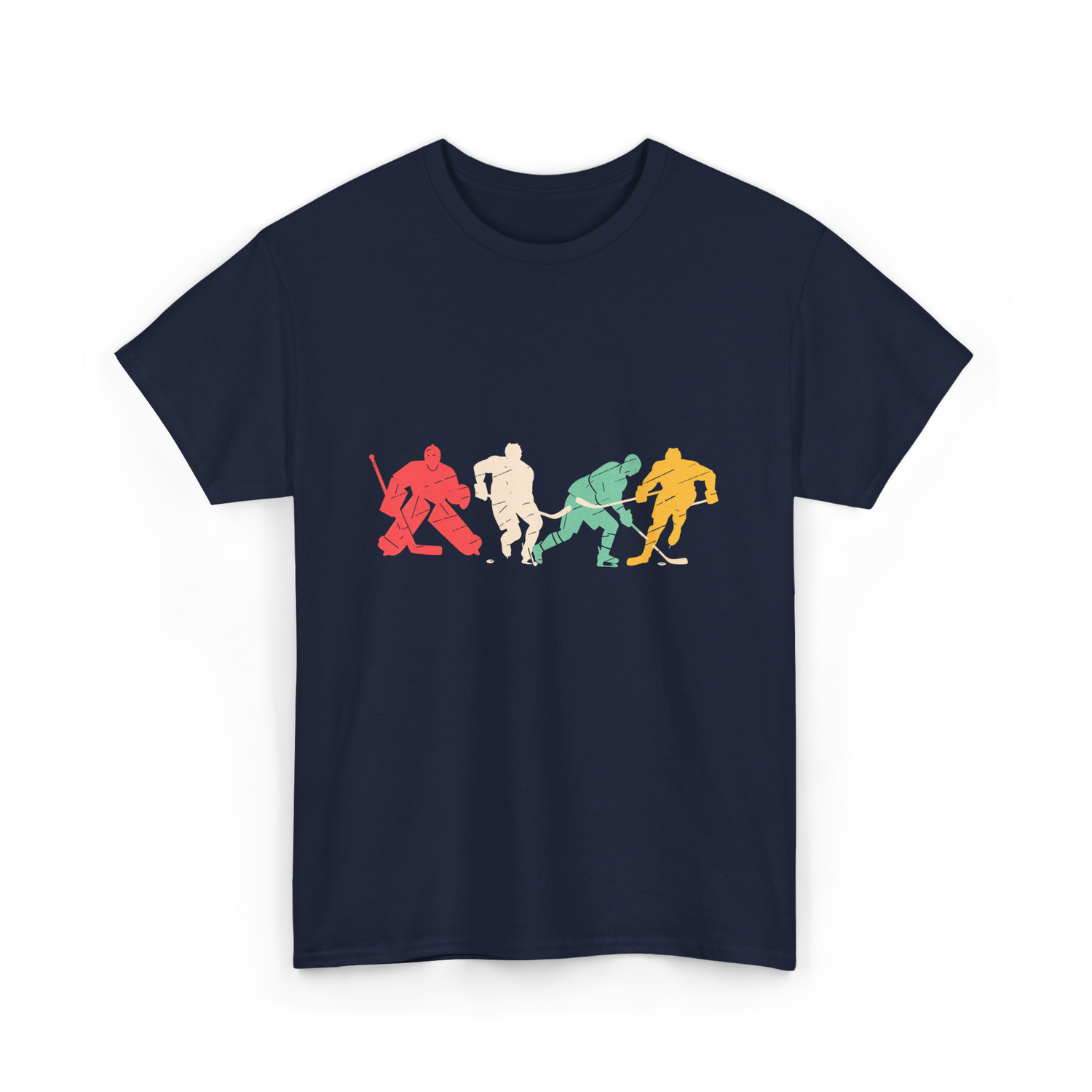 Classic Vintage Style Hockey T-Shirt - Navy