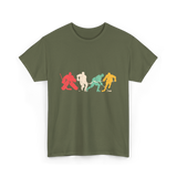 Classic Vintage Style Hockey T-Shirt - Military Green