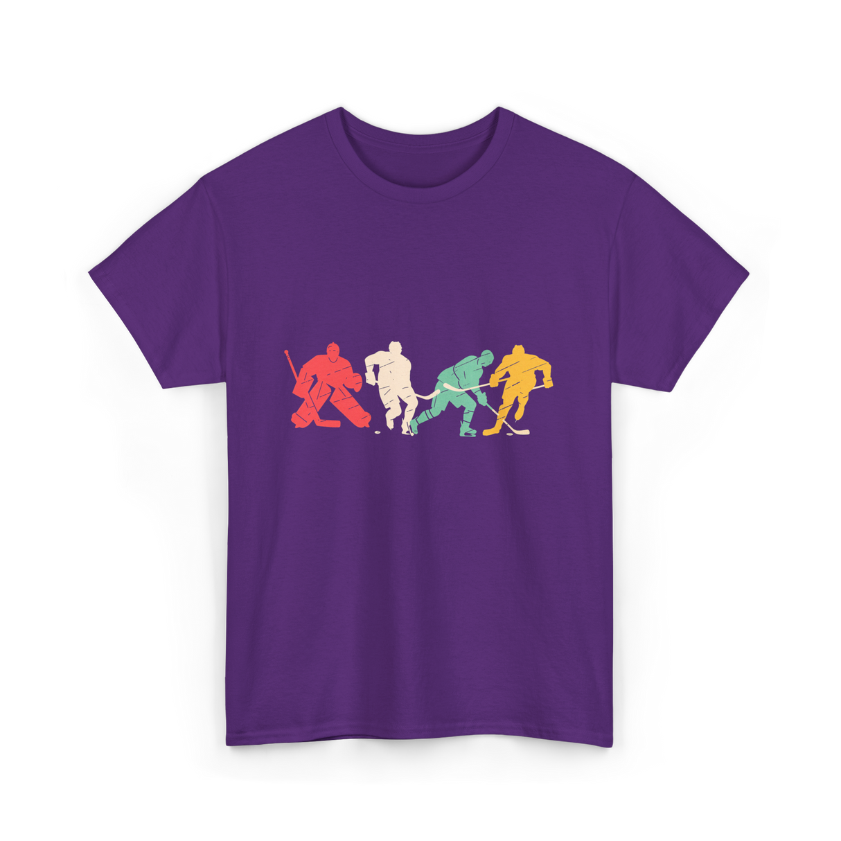 Classic Vintage Style Hockey T-Shirt - Purple
