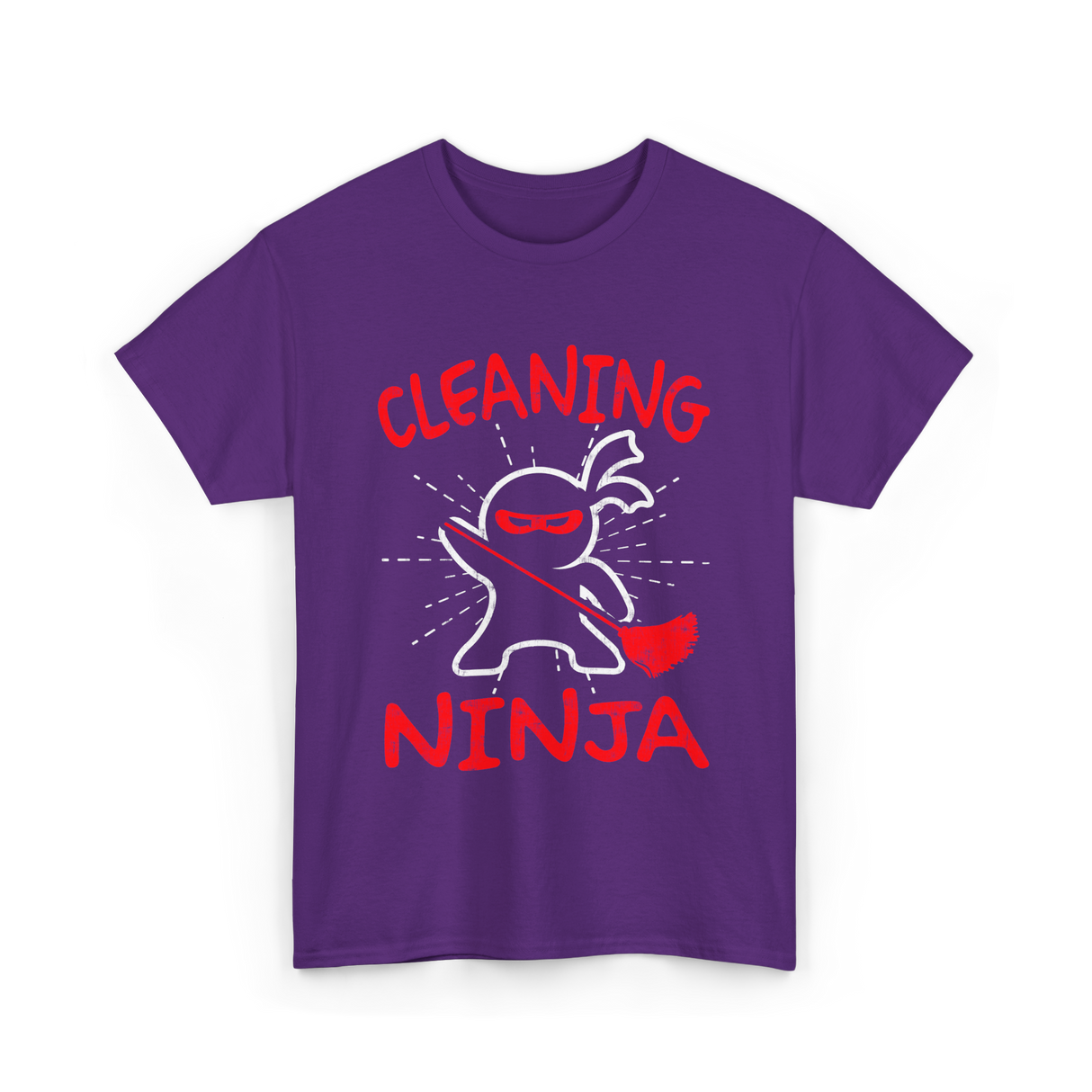 Cleaning Ninja Cleaning Janitor T-Shirt - Purple