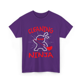 Cleaning Ninja Cleaning Janitor T-Shirt - Purple