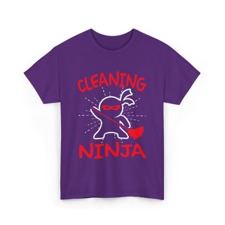 Cleaning Ninja Cleaning Janitor T-Shirt - Purple