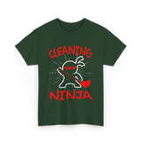 Cleaning Ninja Cleaning Janitor T-Shirt - Forest Green