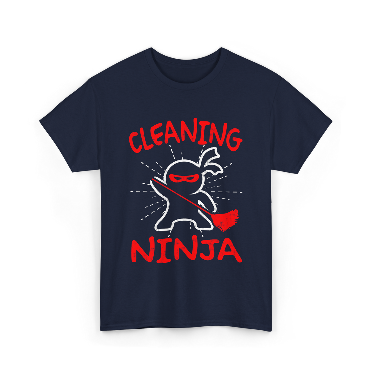 Cleaning Ninja Cleaning Janitor T-Shirt - Navy