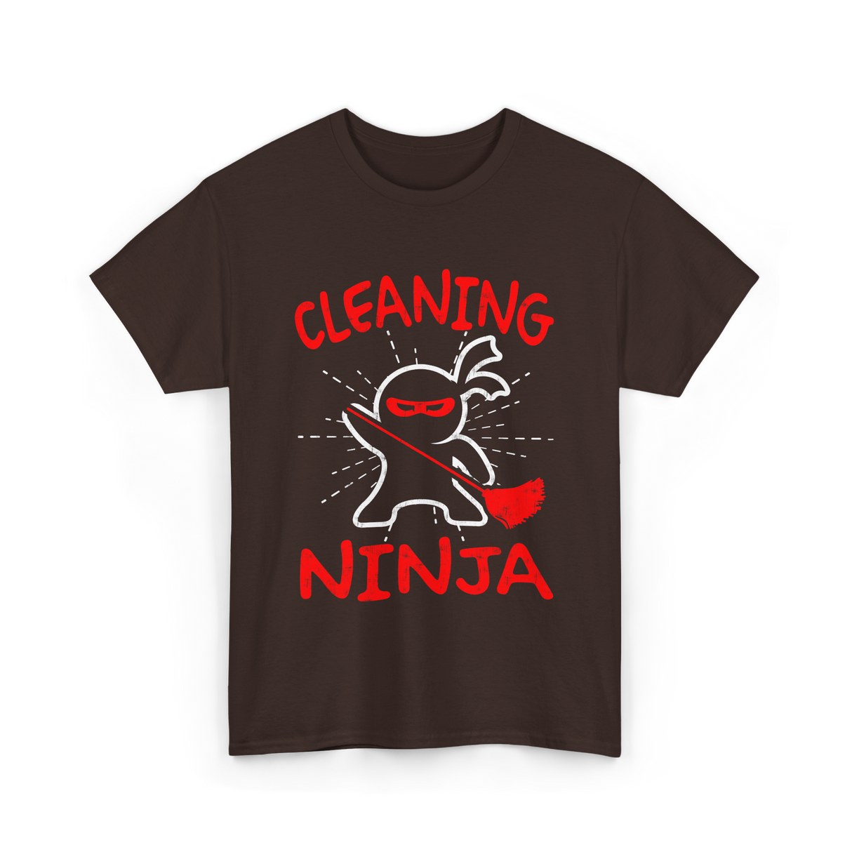 Cleaning Ninja Cleaning Janitor T-Shirt - Dark Chocolate