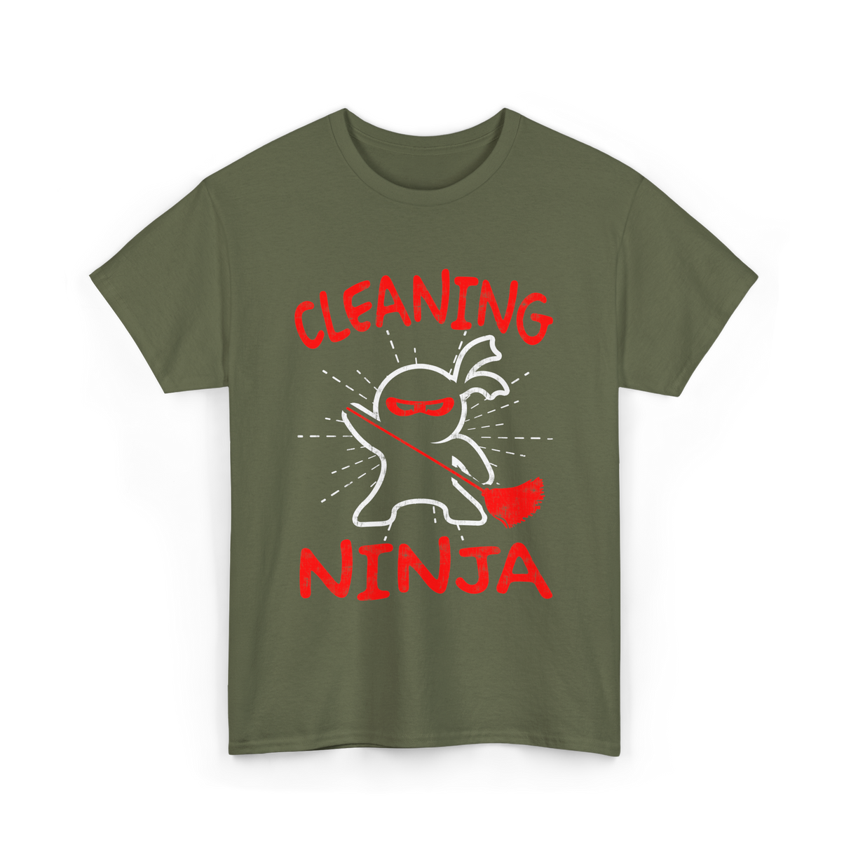 Cleaning Ninja Cleaning Janitor T-Shirt - Military Green