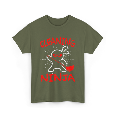 Cleaning Ninja Cleaning Janitor T-Shirt - Military Green