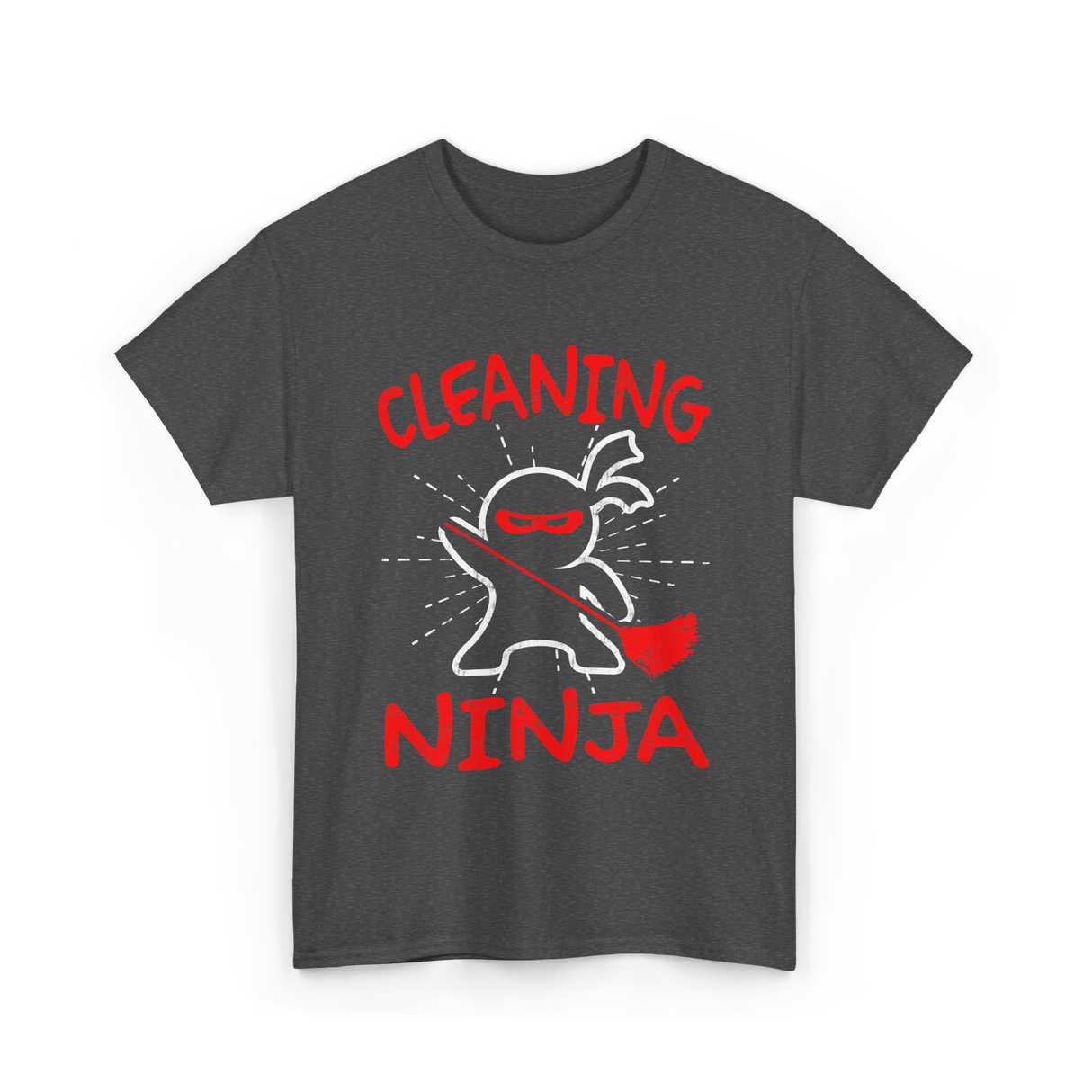 Cleaning Ninja Cleaning Janitor T-Shirt - Dark Heather