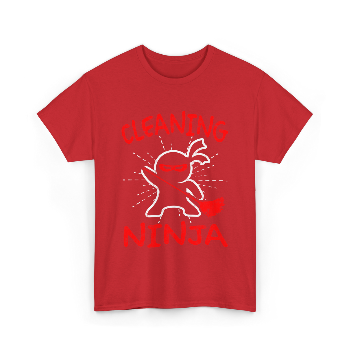 Cleaning Ninja Cleaning Janitor T-Shirt - Red