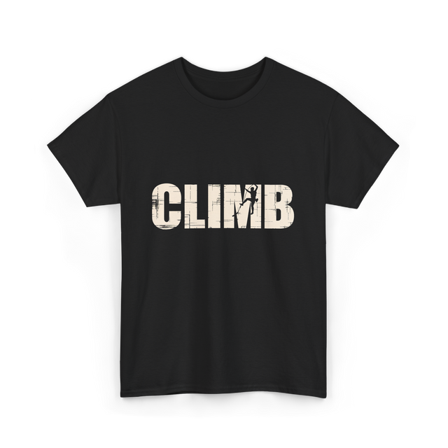 Climb Climbing Sport T-Shirt - Black