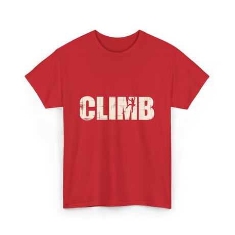 Climb Climbing Sport T-Shirt - Red