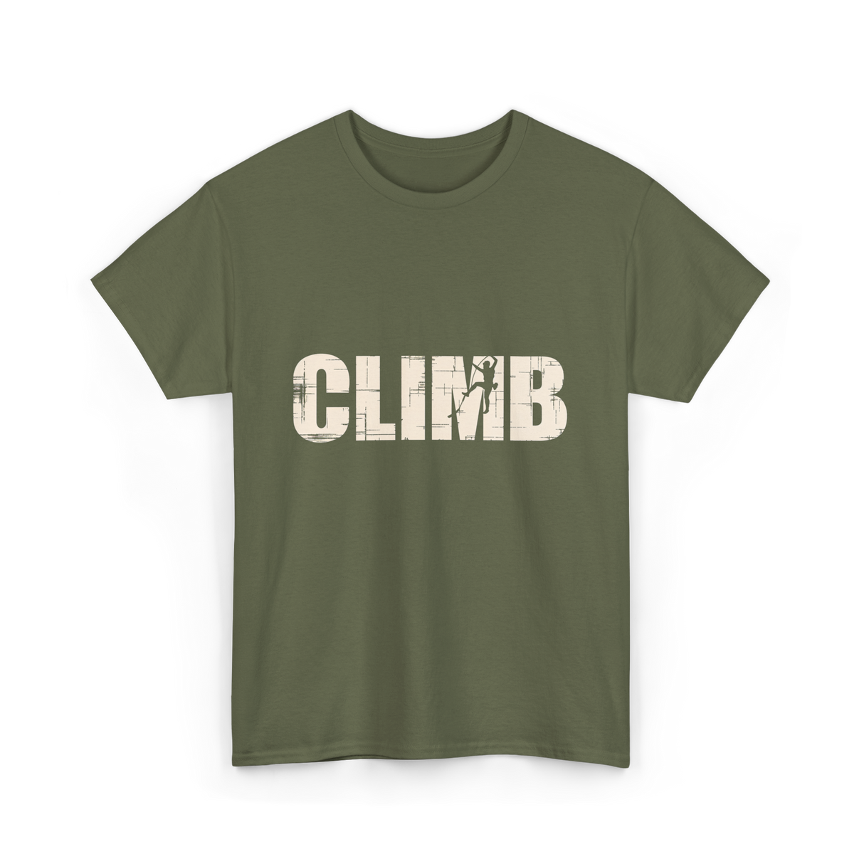 Climb Climbing Sport T-Shirt - Military Green