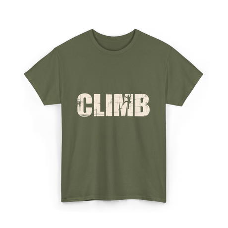 Climb Climbing Sport T-Shirt - Military Green