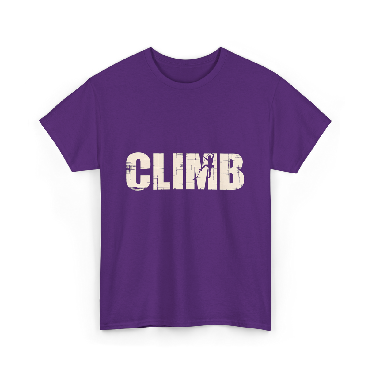 Climb Climbing Sport T-Shirt - Purple