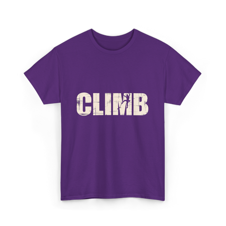 Climb Climbing Sport T-Shirt - Purple