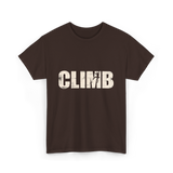 Climb Climbing Sport T-Shirt - Dark Chocolate