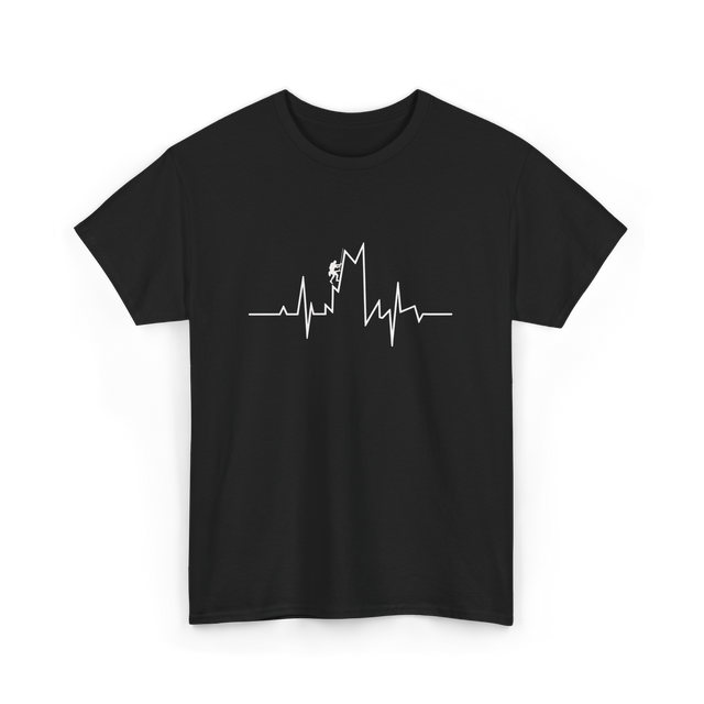 Climb Higher Rock Climbing EKG T-Shirt - Black