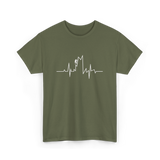 Climb Higher Rock Climbing EKG T-Shirt - Military Green