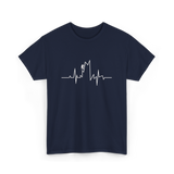 Climb Higher Rock Climbing EKG T-Shirt - Navy