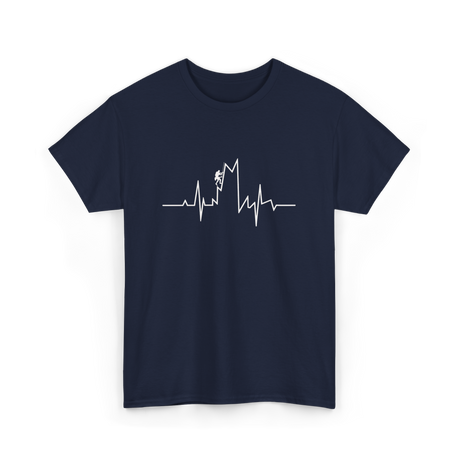 Climb Higher Rock Climbing EKG T-Shirt - Navy