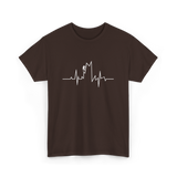 Climb Higher Rock Climbing EKG T-Shirt - Dark Chocolate