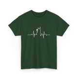 Climb Higher Rock Climbing EKG T-Shirt - Forest Green