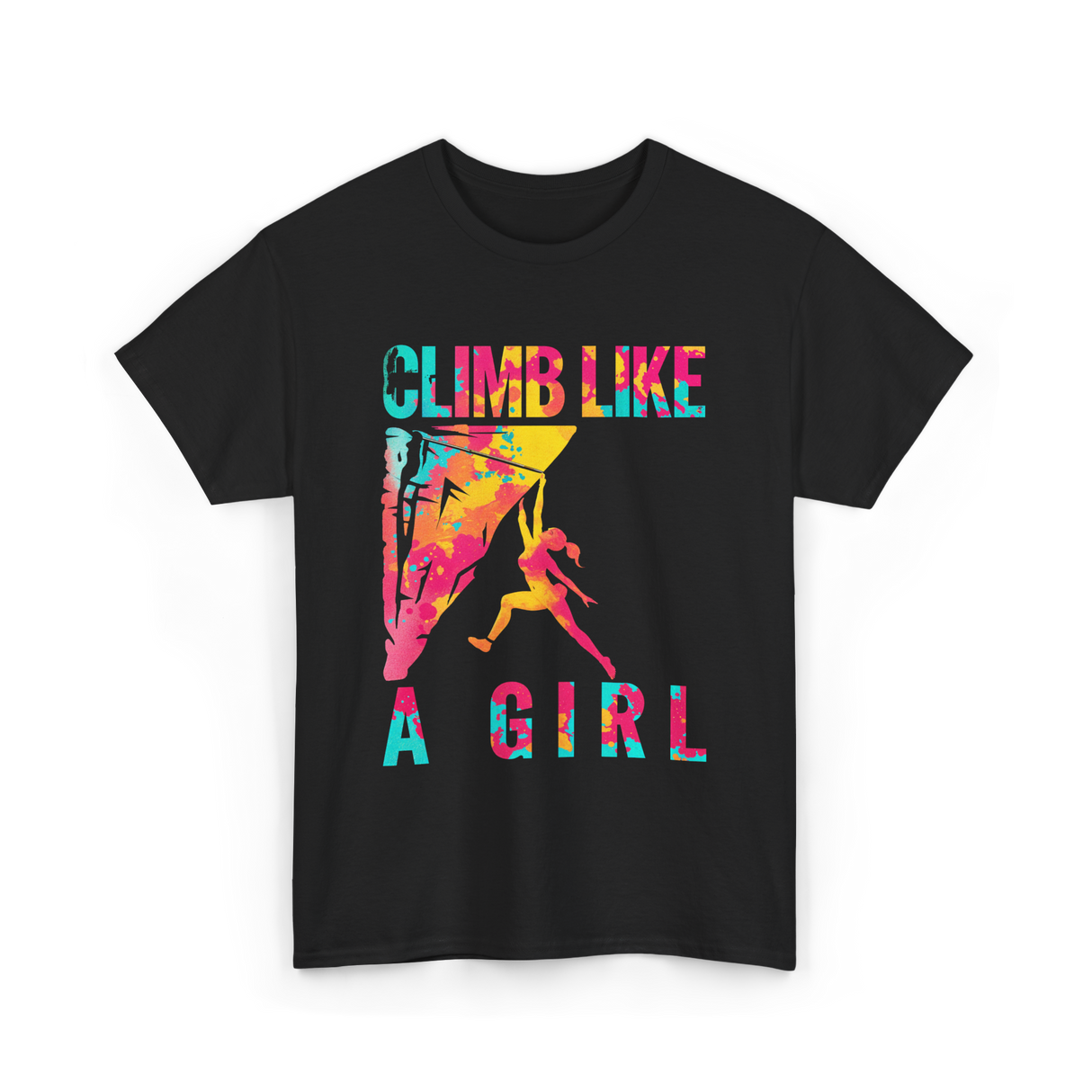 Climb Like A Girl Climbing T-Shirt - Black