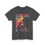 Climb Like A Girl Climbing T-Shirt - Dark Heather