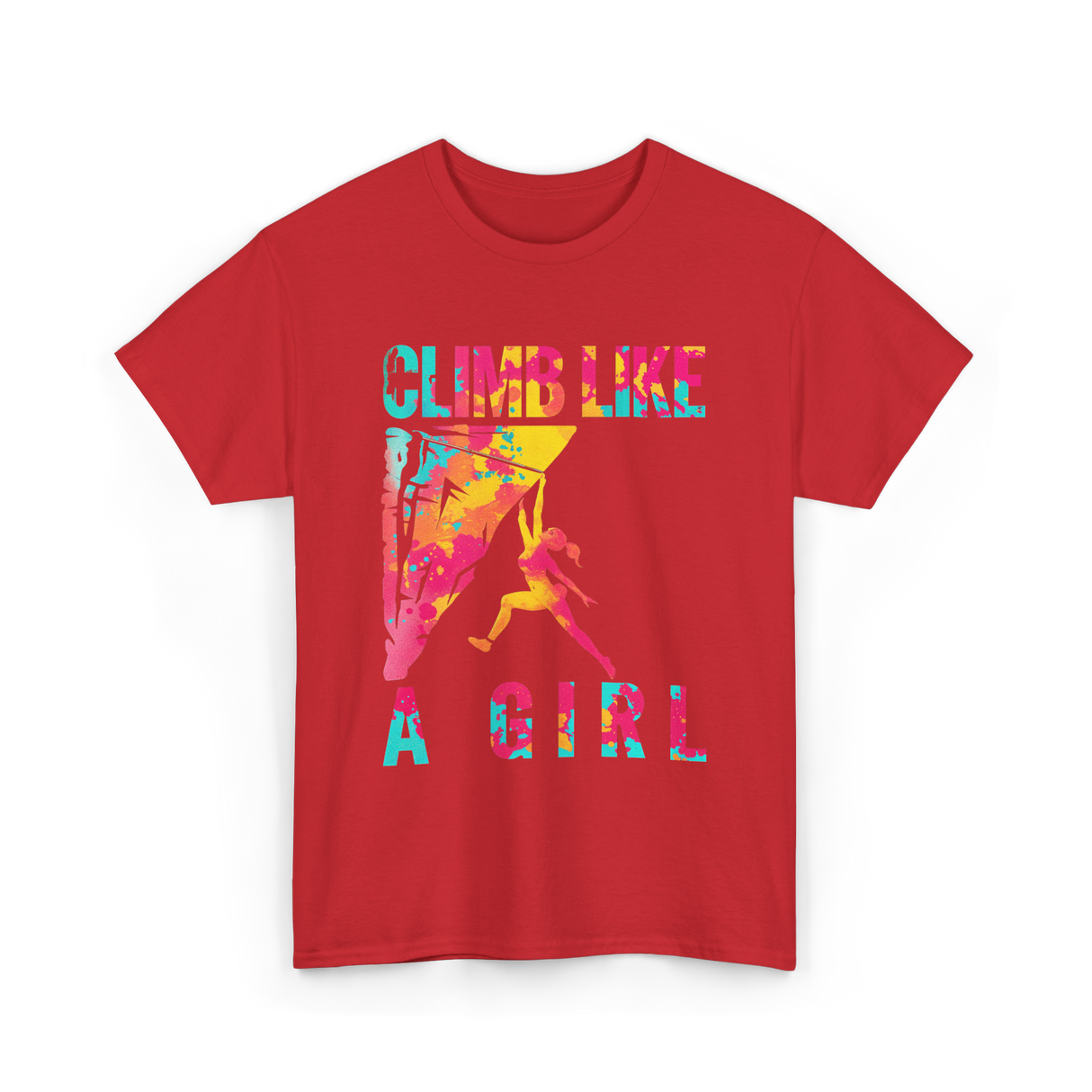 Climb Like A Girl Climbing T-Shirt - Red