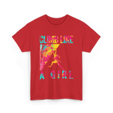 Climb Like A Girl Climbing T-Shirt - Red