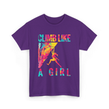 Climb Like A Girl Climbing T-Shirt - Purple