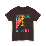 Climb Like A Girl Climbing T-Shirt - Dark Chocolate