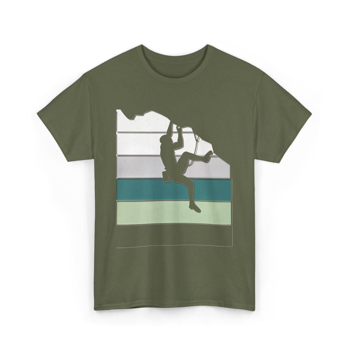 Climber Climbing Bouldering Adventure T-Shirt - Military Green