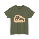 Climbing Mountains Carabiner T-Shirt - Military Green