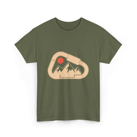 Climbing Mountains Carabiner T-Shirt - Military Green