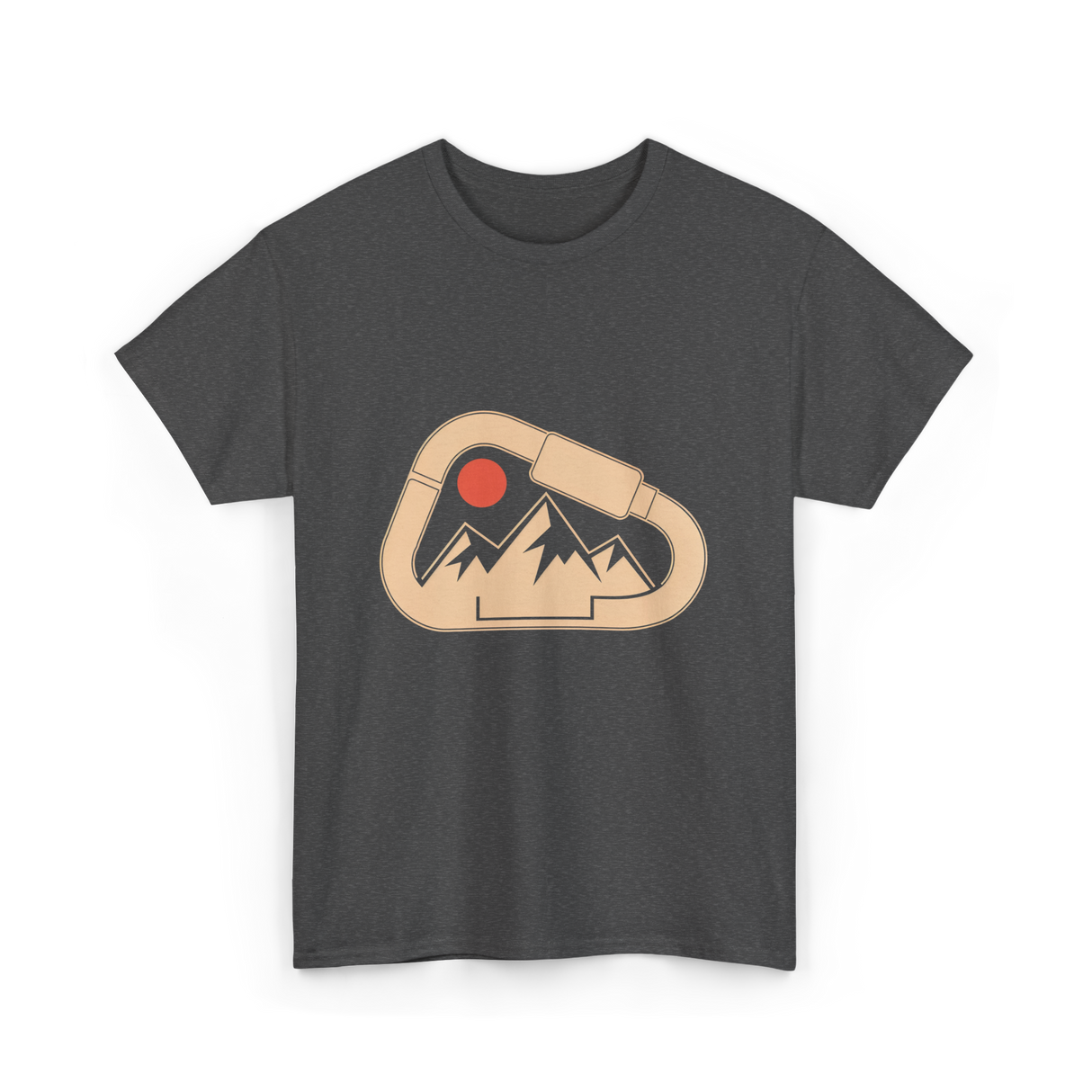 Climbing Mountains Carabiner T-Shirt - Dark Heather