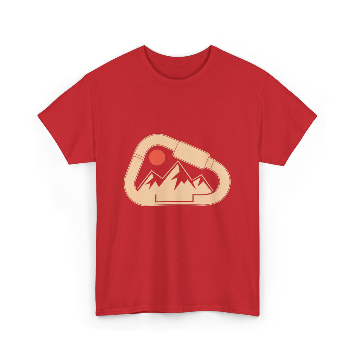 Climbing Mountains Carabiner T-Shirt - Red