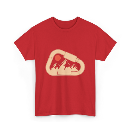 Climbing Mountains Carabiner T-Shirt - Red