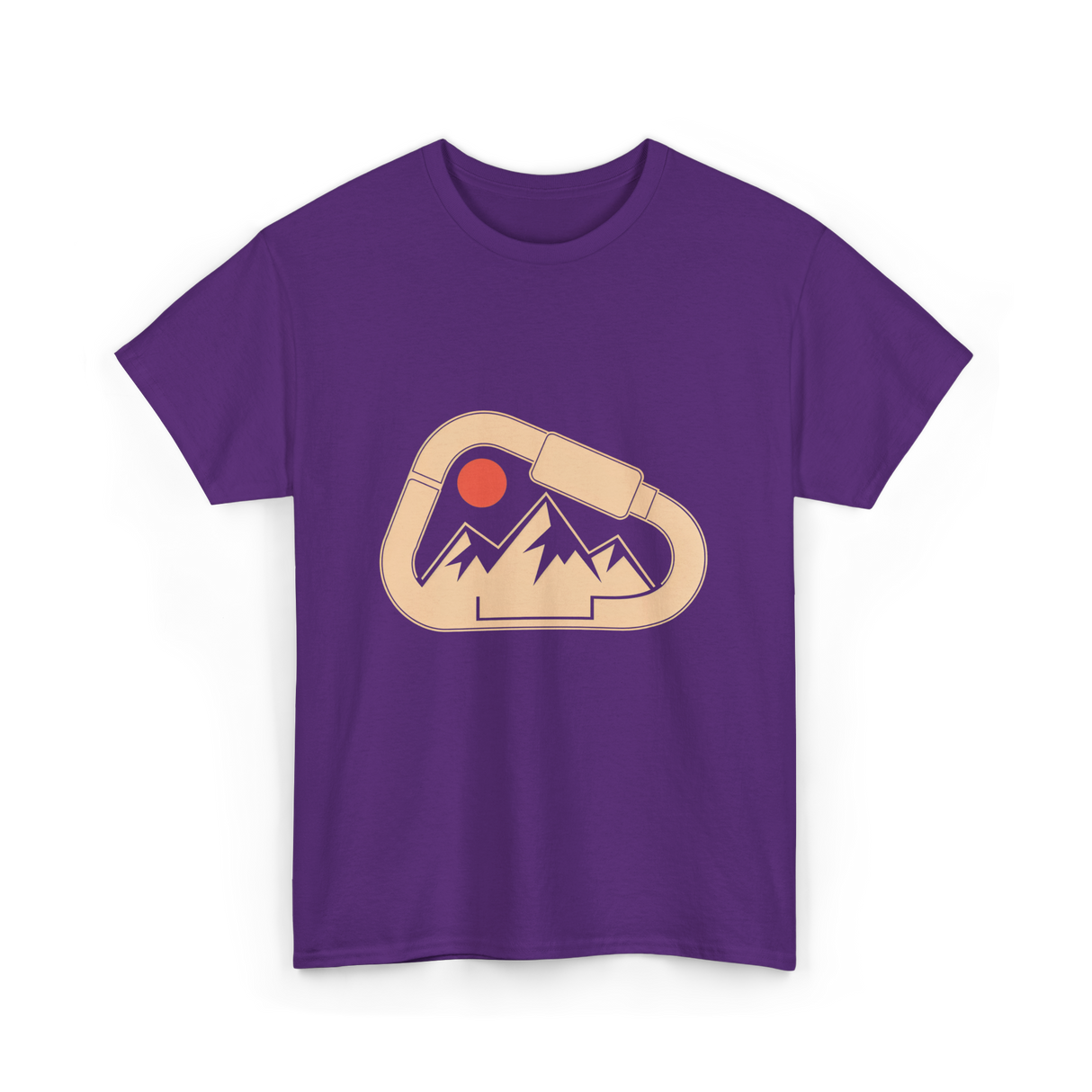 Climbing Mountains Carabiner T-Shirt - Purple