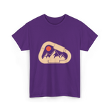 Climbing Mountains Carabiner T-Shirt - Purple