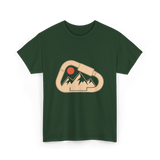 Climbing Mountains Carabiner T-Shirt - Forest Green