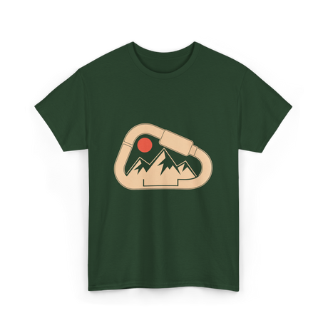 Climbing Mountains Carabiner T-Shirt - Forest Green