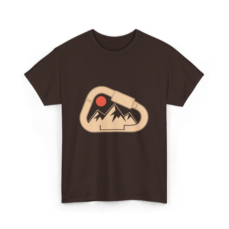 Climbing Mountains Carabiner T-Shirt - Dark Chocolate