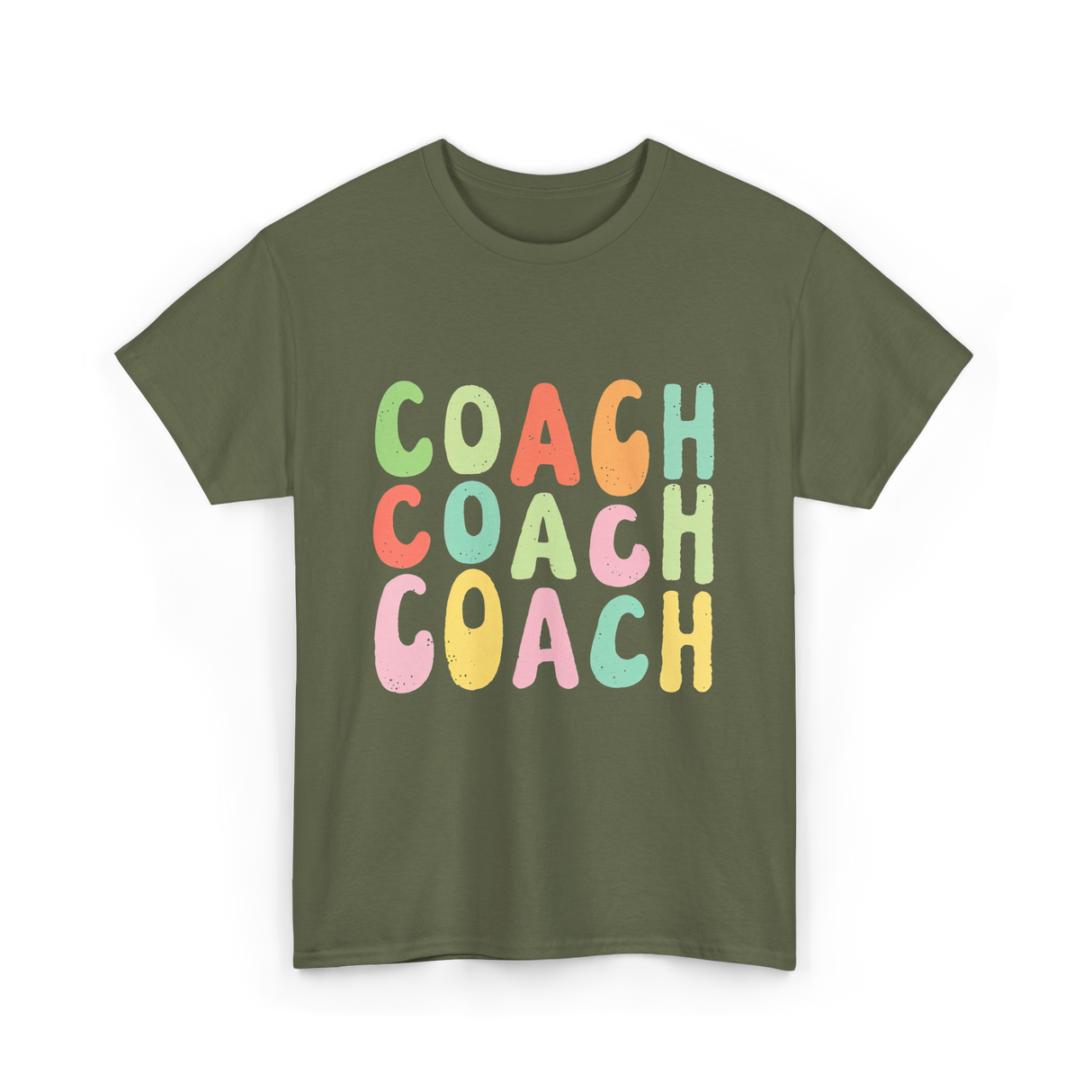 Coach Groovy Retro Coaching T-Shirt - Military Green