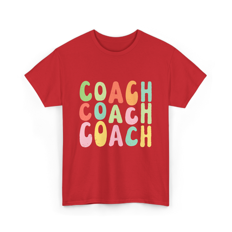 Coach Groovy Retro Coaching T-Shirt - Red